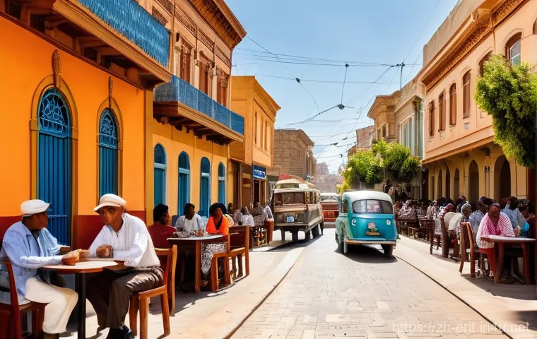 에리트레아의 주요 무역 상품 - **Prompt 2: Serene Red Sea Coastline with Local Life**
    A picturesque and inviting view of a pris...