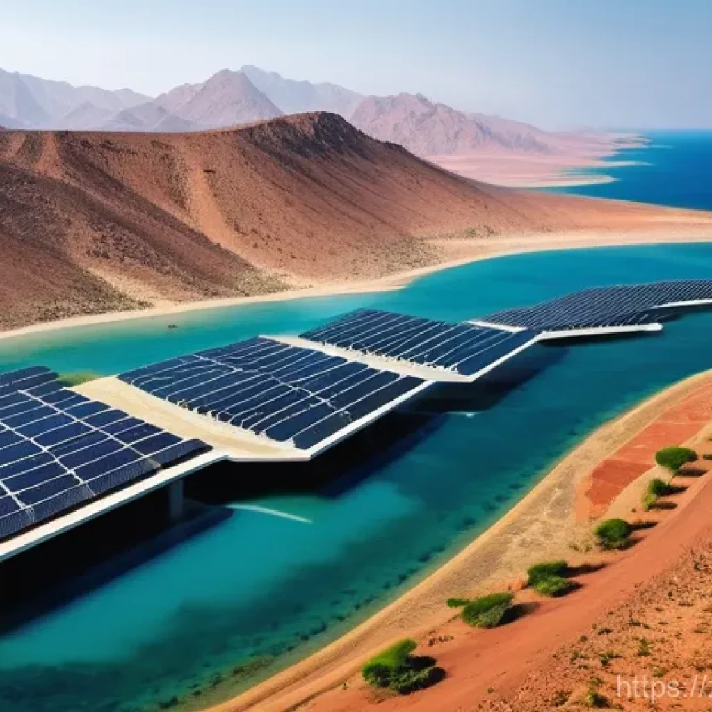 에리트레아와 IT 산업 - **Prompt:** A visually stunning panoramic view of a futuristic, eco-friendly data center nestled gra...