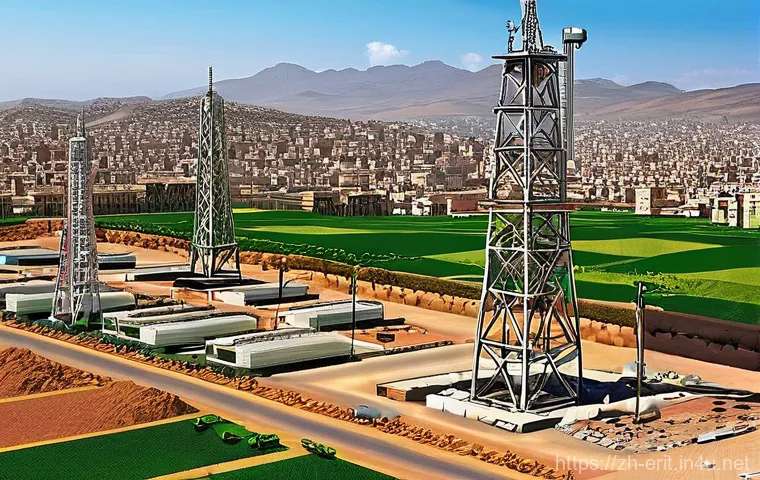 에리트레아와 IT 산업 - **Prompt:** An inspiring and dynamic scene set within a modern Eritrean innovation hub or digital le...